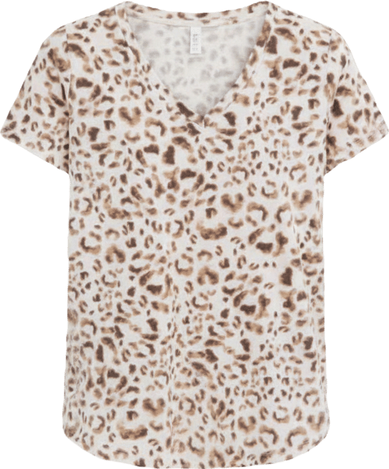 Women's Printed Short-Sleeve V-Neck T-Shirt, Macy's Exclusive