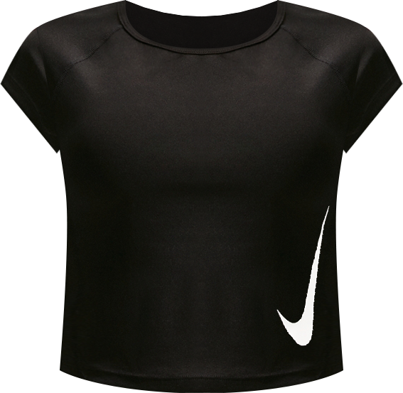 Nike Tempo Swoosh Playera de correr de manga tipo casquillo Dri-FIT para mujer