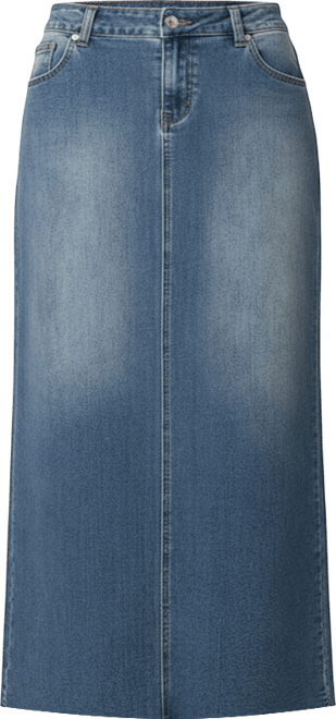 Women's Elowyn slitted denim maxi skirt