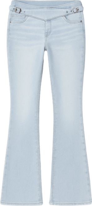 Women's Kenza Belted Low Rise Flared Jeans
