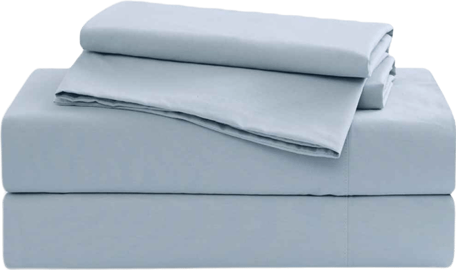 Solid Cotton Percale 4-Pc. Sheet Set, Queen