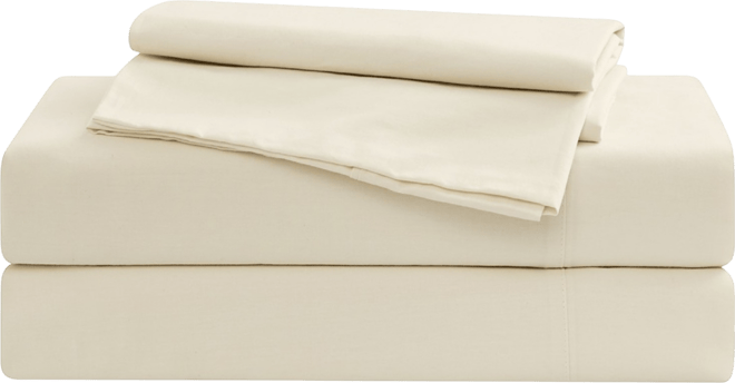 Solid Cotton Percale 4-Pc. Sheet Set, Queen