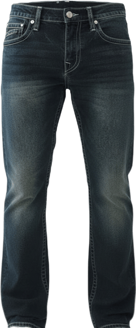 Men's Ricky Warped Lurex Flap Straight-Fit Jeans