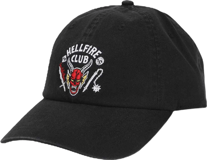 Men's Hellfire Club Black Unstructured Baseball Cap