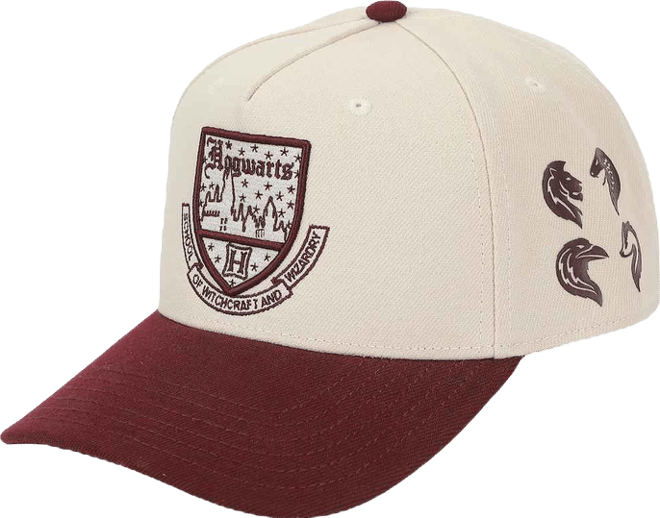 Men's Hogwarts Castle White Polywool A-Frame Baseball Hat