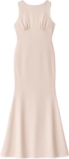 Cowl Back Maxi Bridesmaid Dress