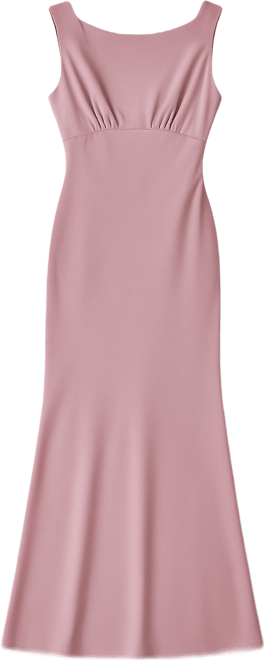 Cowl Back Maxi Bridesmaid Dress