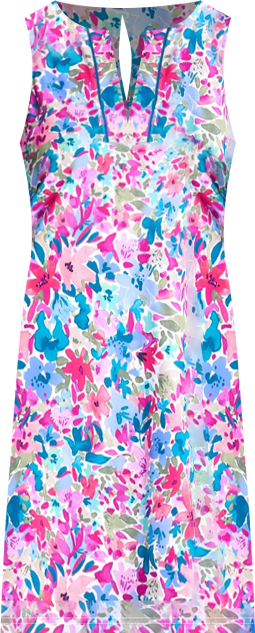 Women's Floral Split Neck Romper