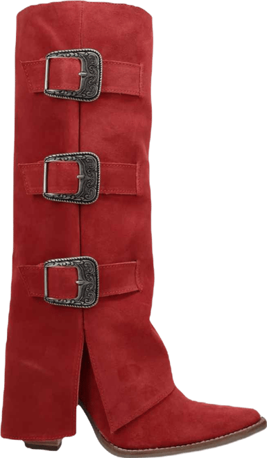 Women's Buckle Bunny Suede Leather Boot