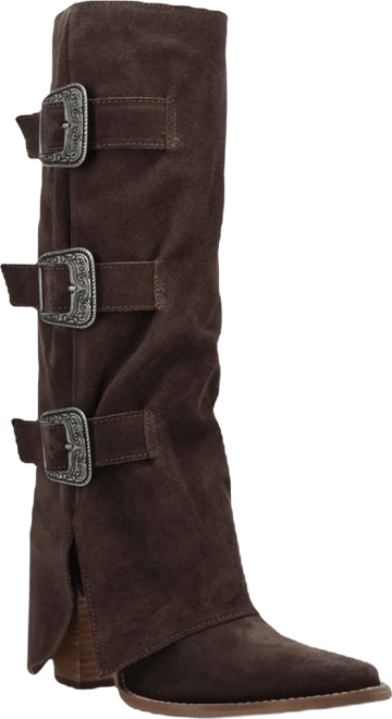 Women's Buckle Bunny Suede Leather Boot