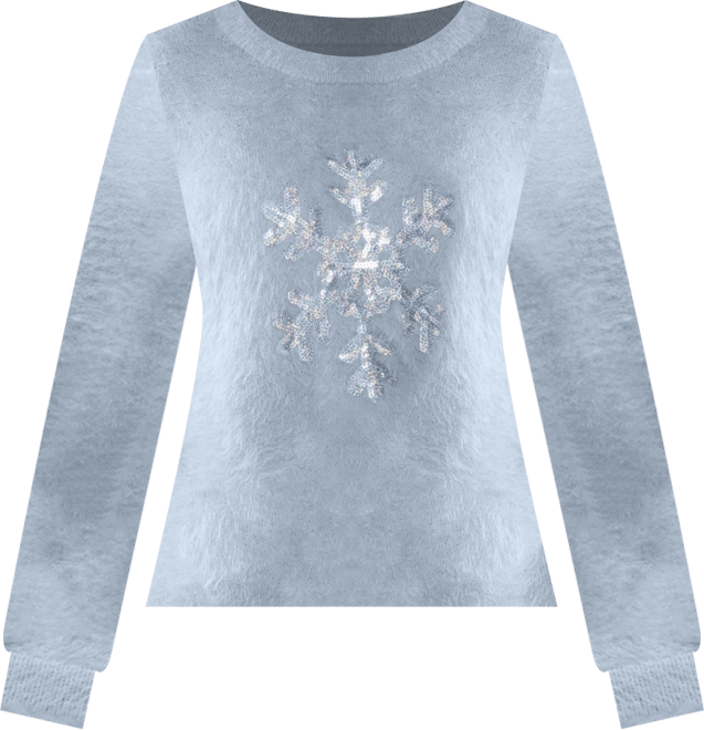 Women's Embellished Eyelash Pullover Sweater