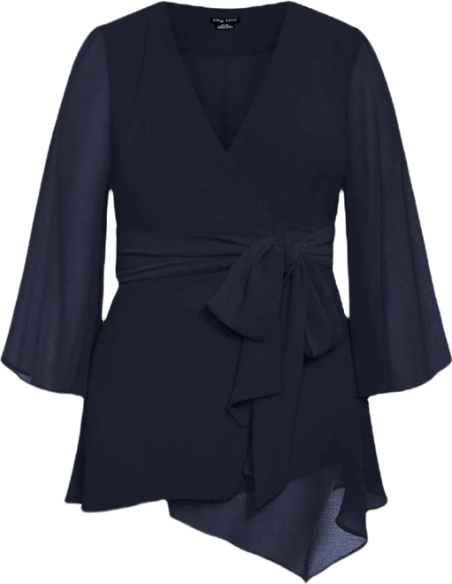 Plus Size Arya Wrap Tie Waist Top