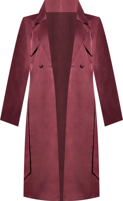 Women's Satin Occasion Belted Trench Coat