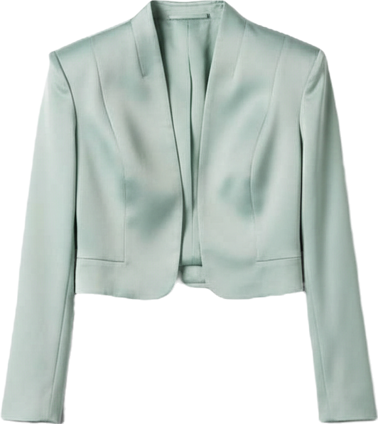 Women's Cropped Satin Jacket