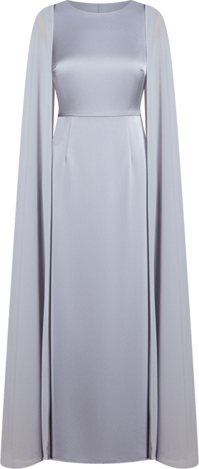 Women's Sleeveless Cape Maxi Dress