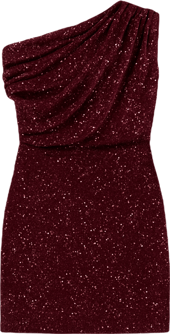 Women's One Shoulder Sequin Mini Dress