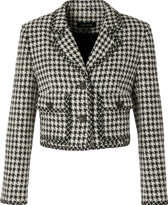 Women's Tweed Cropped Tailored Jacket