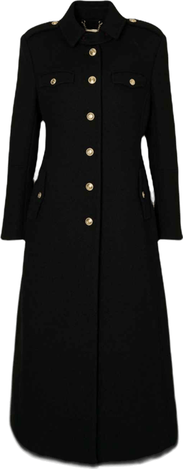 Women's Wool Military Tailored Maxi Coat