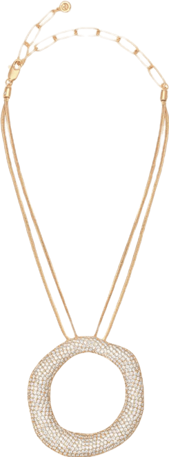 Open Circle Pave Necklace