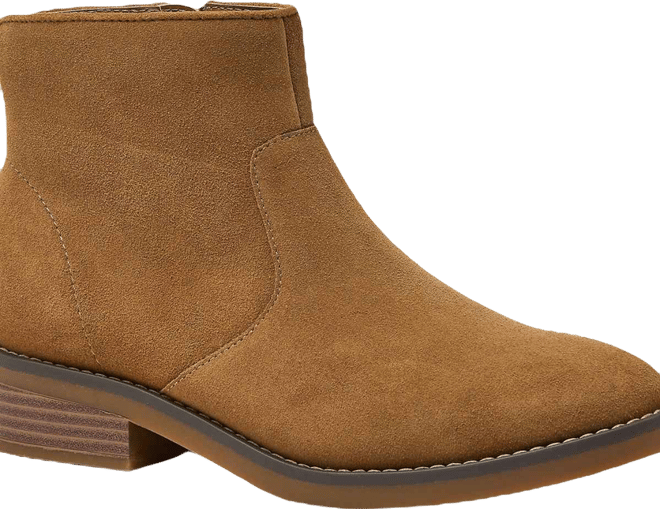 Women's Detailed Suede Zip Ankle Booties