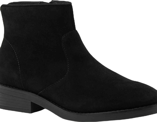 Women's Detailed Suede Zip Ankle Booties