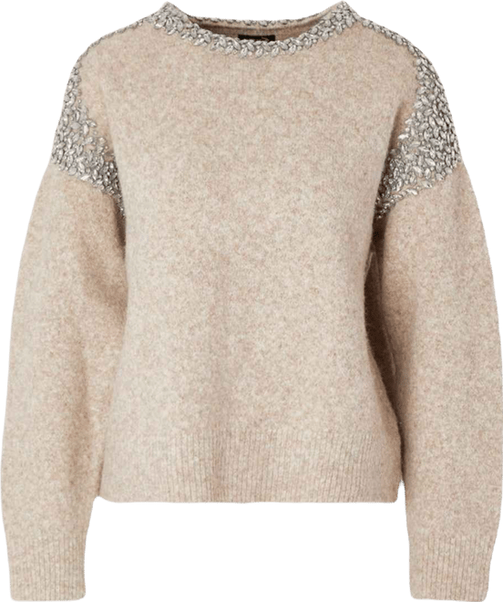 Women's Embellished Trim Cosy Knit Jumper