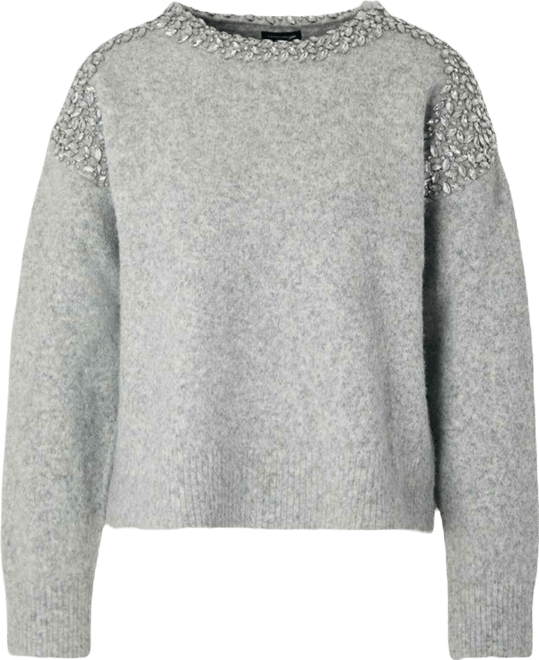 Women's Embellished Trim Cosy Knit Jumper