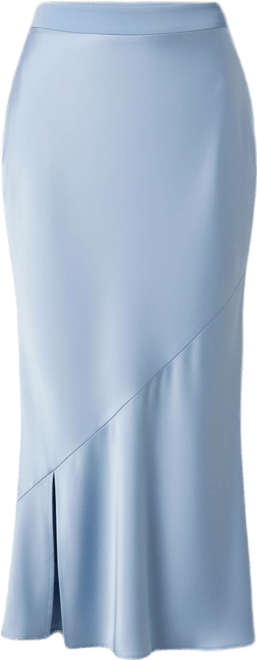 Women's Satin Detail Fitted Skirt