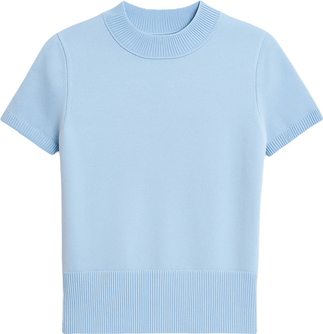 Women's Short-Sleeve Mock Neck Sweater, Macy's Exclusive