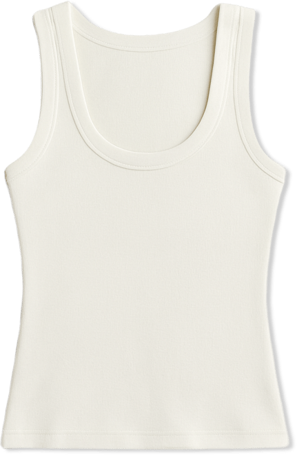 Women's Longer Days Ribbed Scoop Neck Tank Top