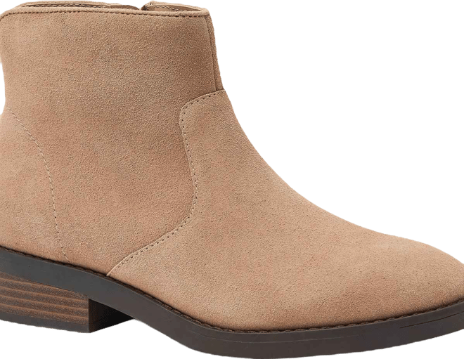 Women's Detailed Suede Zip Ankle Booties