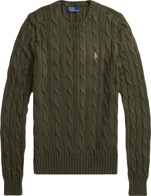 Women's Cable-Knit Cotton Crewneck Sweater