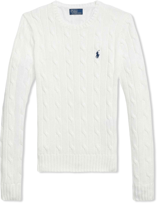 Women's Cable-Knit Cotton Crewneck Sweater