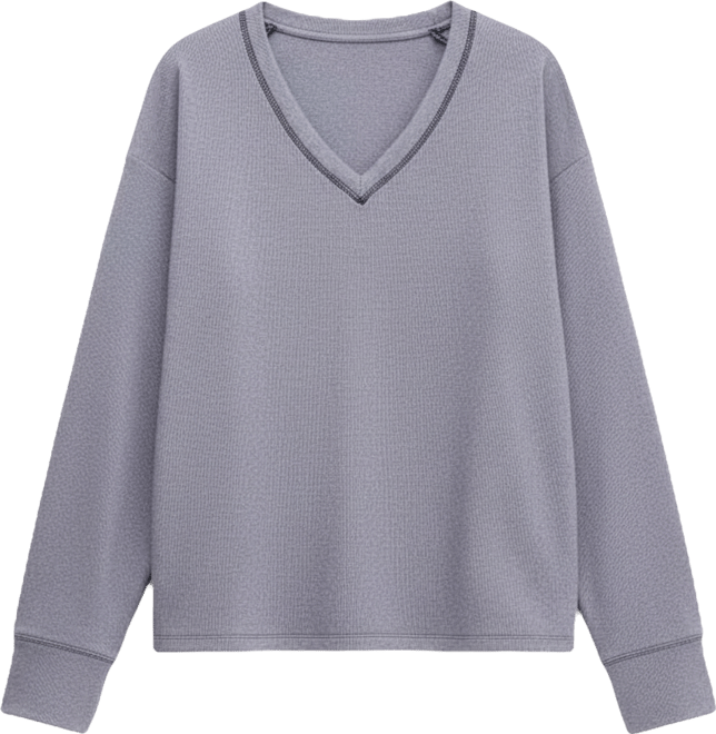 Women's Brushed Rib V-Neck Sweater, Macy's Exclusive