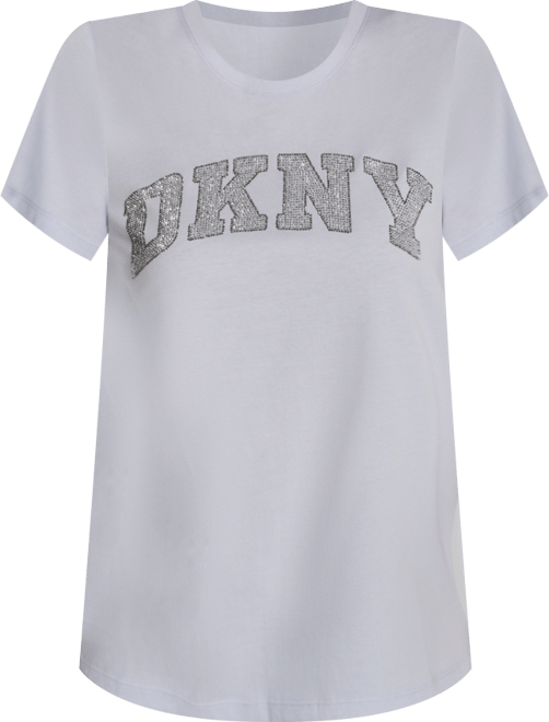 Women's Arched Exploded Rhinestone Crewneck T-Shirt