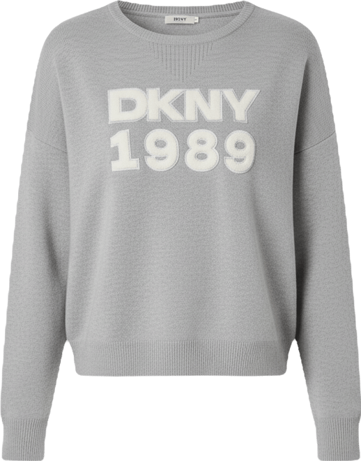 Women's Textured Logo Crewneck Sweater