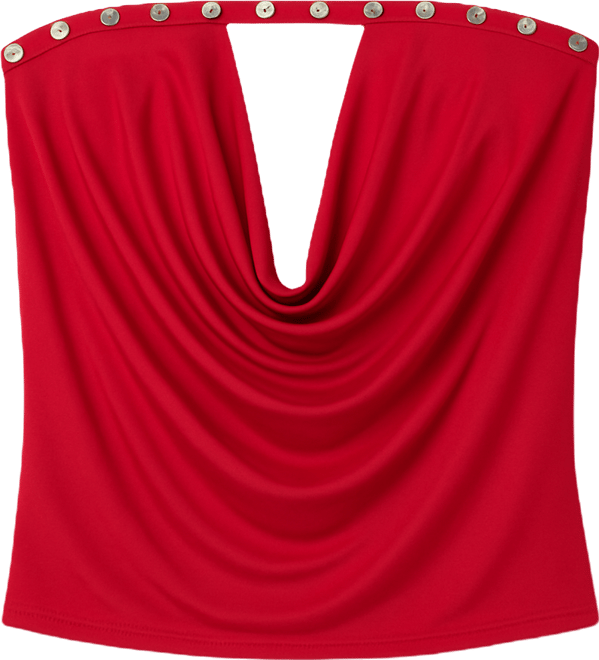 Women's Giana Iridescent Strapless Cowl Neck Top