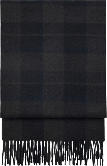 Men's Check Fringed Scarf