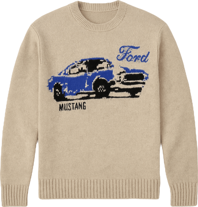 Men's Regular Fit Long-Sleeve Mustang Sweater