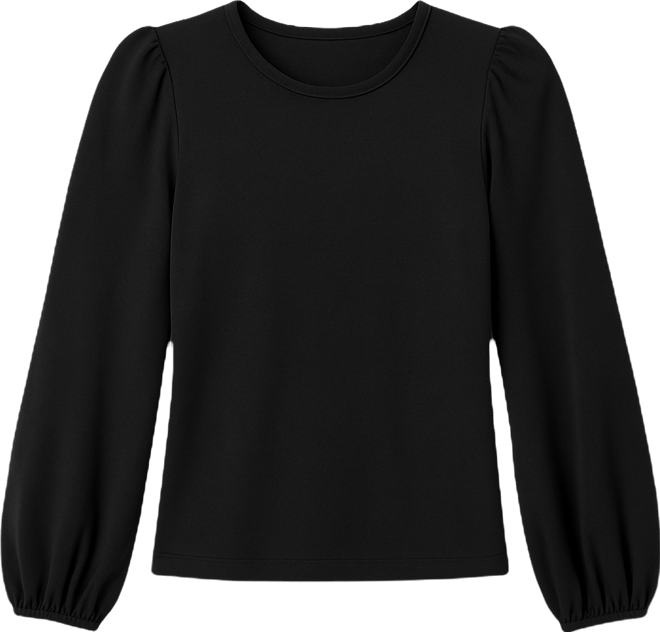 Women's Serenity Knit Long-Puff-Sleeve Top