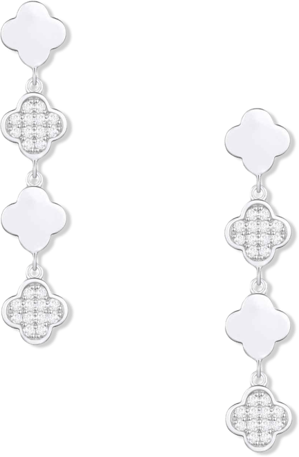 Diamond Drop Earrings (1/4 ct. t.w.) in Sterling Silver