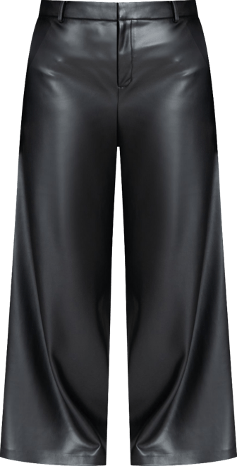 Women's Wide Leg Faux Leather Pant