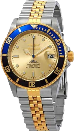 Men's 29181 Pro Diver Automatic 3 Hand Gold Dial Watch