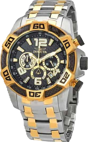 Men's 25856 Pro Diver Quartz Chronograph Black Dial Watch