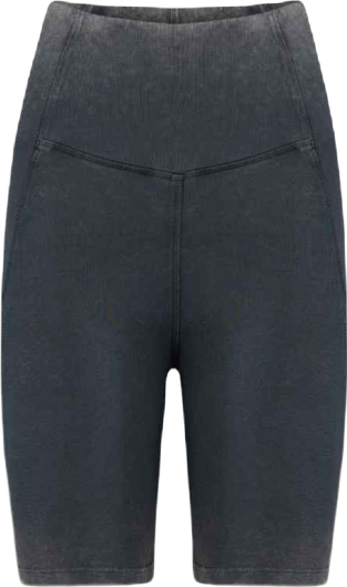 Women's Cotton Acid Wash Biker Leggings