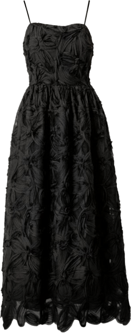 Women's Flower Embellished Midi Dress.