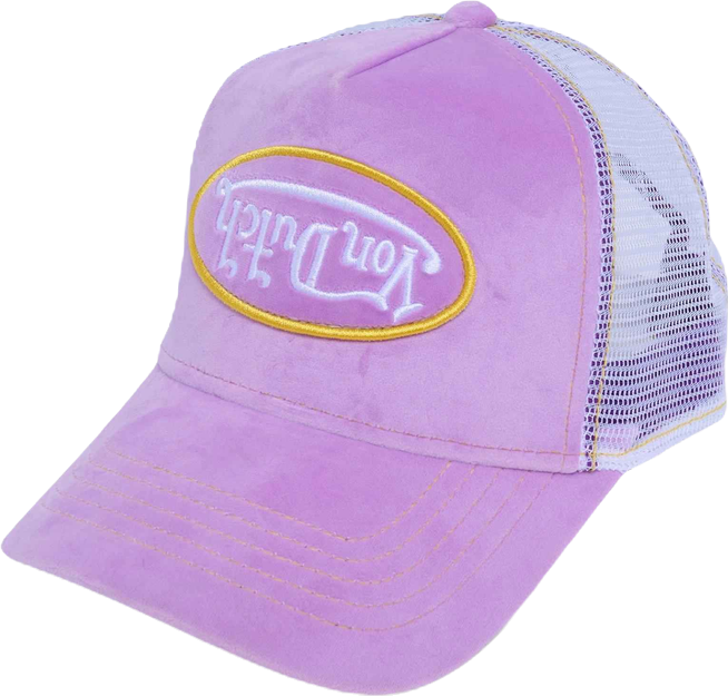 Von Dutch Reverse Logo Velvet Trucker Hat | JD Sports