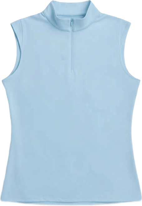 Women's Mock Neck Zip Front Top