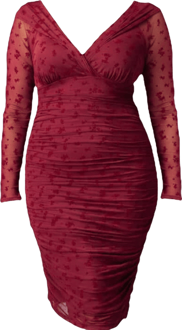 Plus Size Betsey Ruched Body-Con Midi Dress