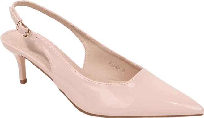 Fancy Slingback Kitten Heels